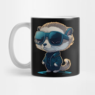 Cute Ferret with Sunglasses Mug